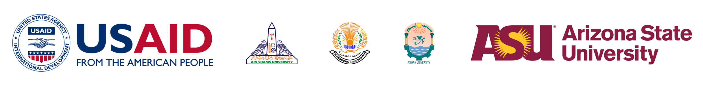 USAID, ASU and Egyptian partner university logos