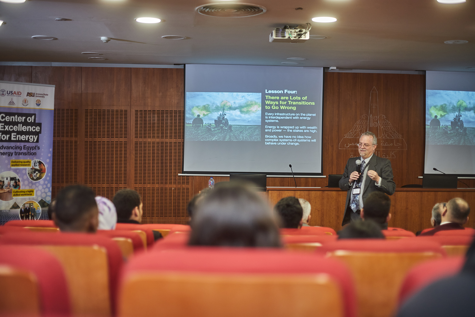 ASU-US professor giving a presentation